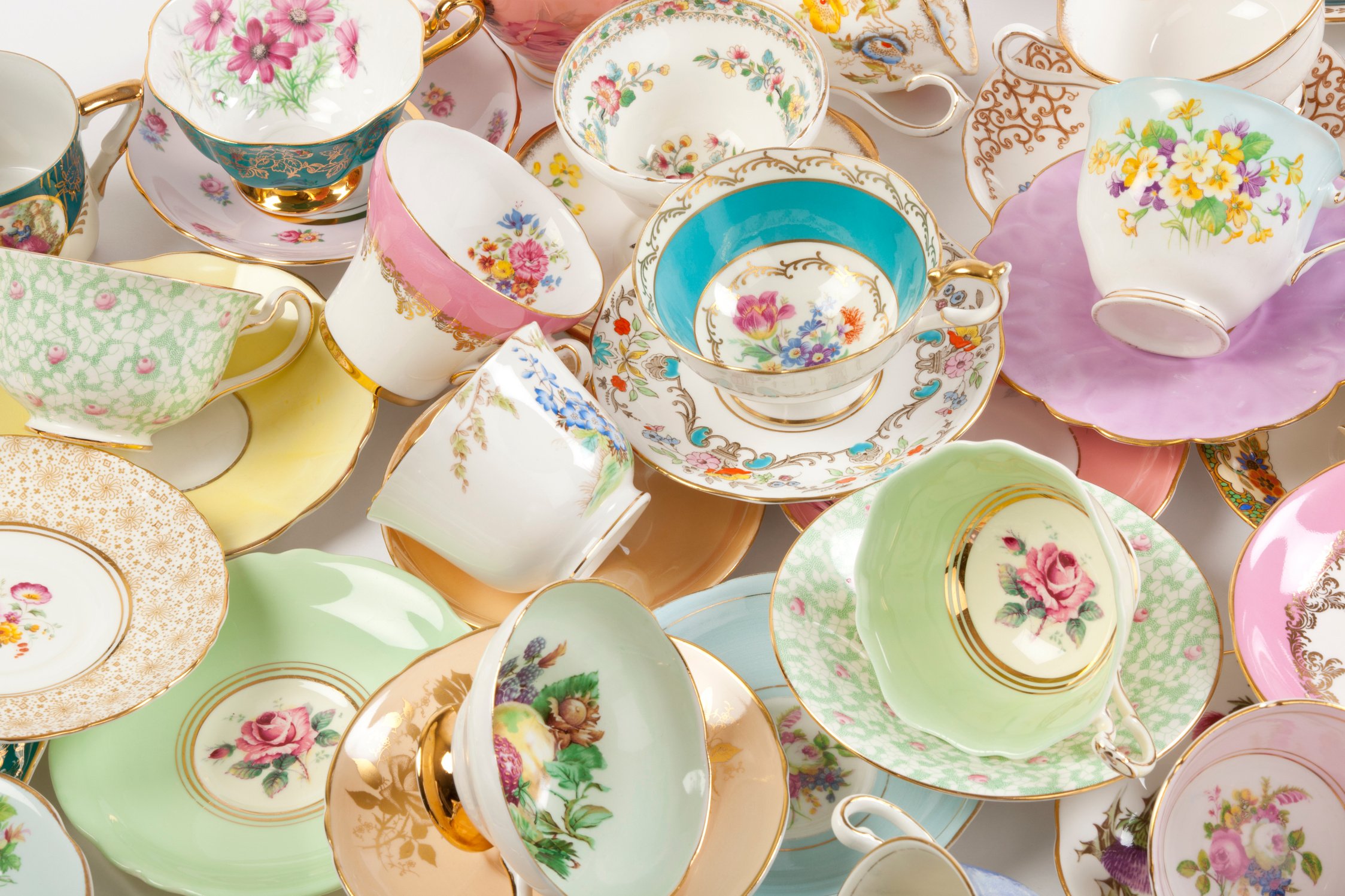 Vintage fine bone china tea cups